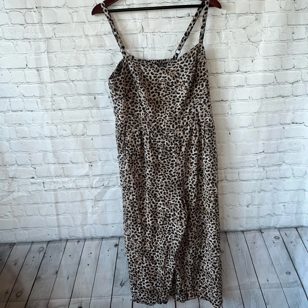 Torrid Brown & Black cheetah print sleeveless dress size 1X - Picture 1 of 8